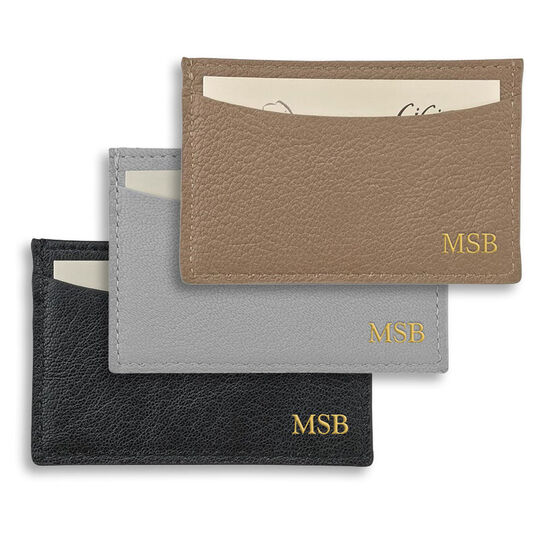 Classic Personalized Leather Card Case